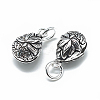 Thailand 925 Sterling Silver Bell Charms STER-T002-11AS-2