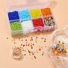 8 Colors Glass Seed Beads SEED-YW0001-59-7
