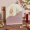 Detachable Arch-shaped Wood Earring Organizer Display Stands EDIS-WH0042-01A-5
