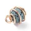 Unwaxed Natural Lava Rock Charms PALLOY-JF01334-5