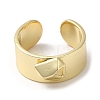 Brass Open Cuff Rings with Diamond Shape Ornament RJEW-Q778-28G-2