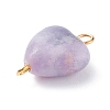 Natural Lepidolite/Purple Mica Stone Connector Charms PALLOY-JF01412-4