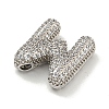 Platinum Plated Brass Micro Pave Cubic Zirconia Pendants KK-L073-001P-M-2