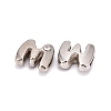 Letter Slider Beads for Watch Band Bracelet Making X-ALRI-O012-M-NR-2