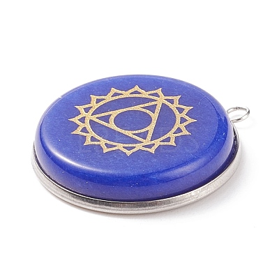 Natural & Synthetic Mixed Stone Pendants PALLOY-JF01648-03-1