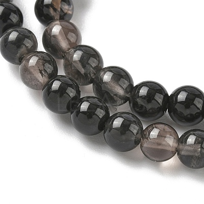 Natural Ice Obsidian Beads Strands G-P590-A03-6mm-02-1
