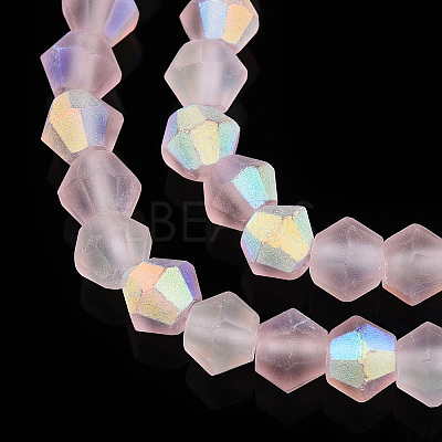 Imitate Austrian Crystal Bicone Frosted Glass Beads Strands LS-GLAA-F029-TM3mm-A26-1