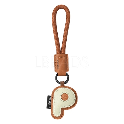 PU Leather Letter Pendant Decoration HJEW-YWC0002-001P-1