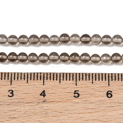 Natural Smoky Quartz Beads Strands G-N0195-02-3mm-01-1