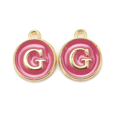 Golden Plated Alloy Enamel Charms ENAM-S118-08G-1