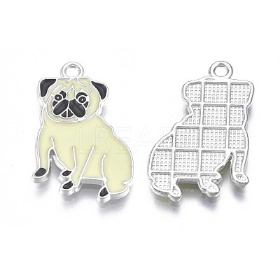 Rack Plating Alloy Enamel Pendants PALLOY-T075-158-1