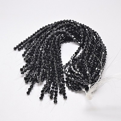 Imitate Austrian Crystal Bicone Glass Beads Strands GLAA-F029-4x4mm-02-1