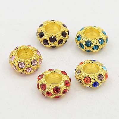 Alloy Rhinestone European Beads CPDL-H011-1