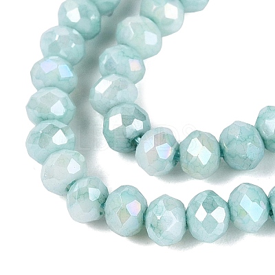 Anti-Tarnish Dyed Rondelle Glass Beads Strands LS-EGLA-T021-3mm-17-06-1