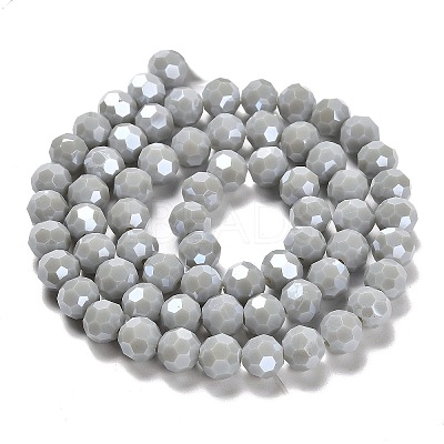 Electroplate Opaque Glass Beads Strands X-EGLA-A035-P8mm-A22-1