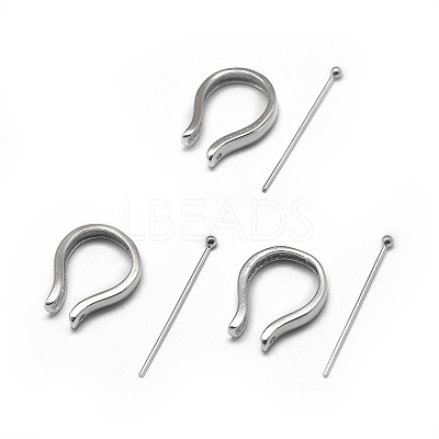 Rhodium Plated 925 Sterling Silver Pendant Bails STER-L057-081B-P-1