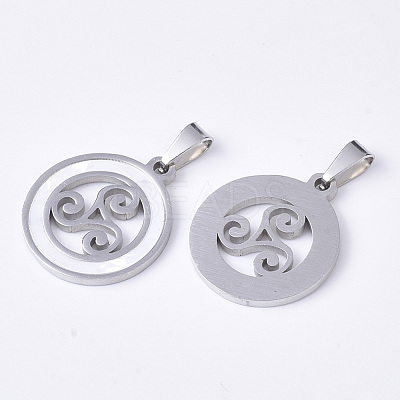 201 Stainless Steel Pendants STAS-N089-63P-1