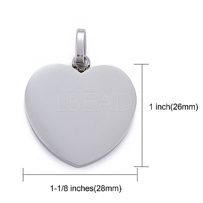 Tarnish Resistant 304 Stainless Steel Mirror Polished Finish Stamping Blank Tag Pendants LS-STAS-P055-04P-1