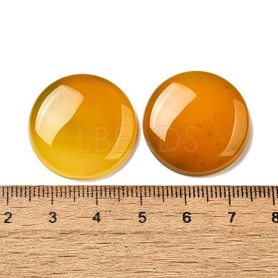 Natural Yellow Agate Cabochons G-E492-I-01-1