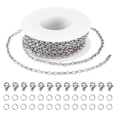 5M 304 Stainless Steel Rectangle Link Chains CHS-TA0001-55-1