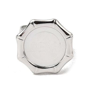 304 Stainless Steel Cuff Ring Components STAS-P403-05P-1