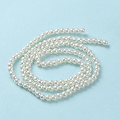 Baking Paint Pearlized Glass Pearl Round Bead Strands HY-Q003-6mm-02-1