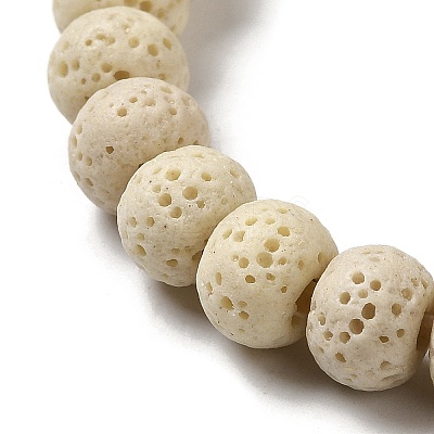 Natural Lava Rock Dyed Beads Strands G-Z036-B01-07-1