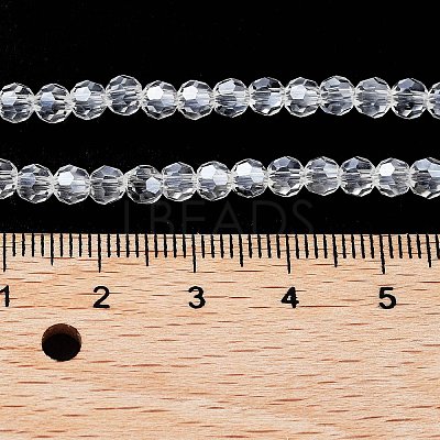 Electroplate Transparent Glass Beads Strands EGLA-A035-T4mm-A19-1