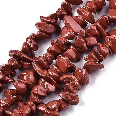 Natural Howlite Chip Beads Strands G-M205-27A-1