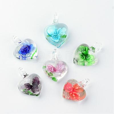 Handmade Luminous Lampwork Pendants LAMP-R136-04-1