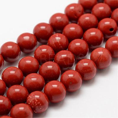 Natural Red Jasper Beads Strands G-E375-4mm-02-1
