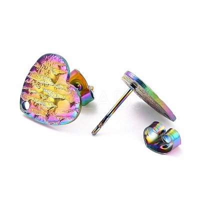 Ion Plating(IP) 304 Stainless Steel Stud Earring Findings STAS-I183-05B-M-1