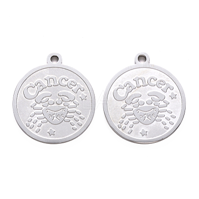 Non-Tarnish 201 Stainless Steel Pendants STAS-R106-12-1