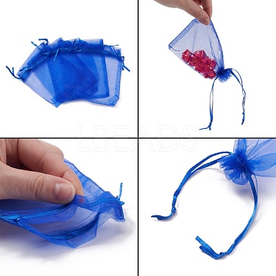 Organza Gift Bags with Drawstring OP-R016-9x12cm-10-1