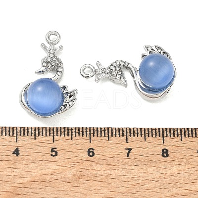 Alloy Rhinestone Pendants FIND-D044-22P-02-1