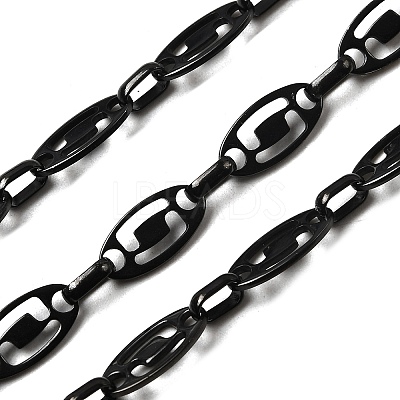 304 Stainless Steel Oval Link Chains CHS-S012-25B-1