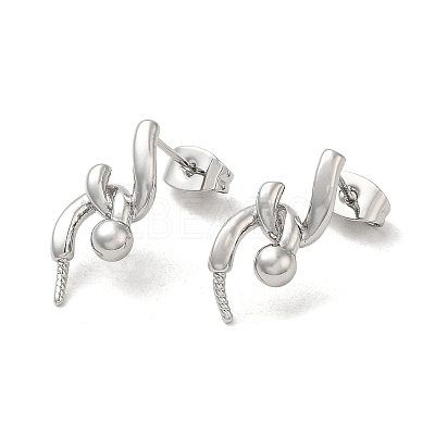 Brass Stud Earring Findings KK-M270-34P-1