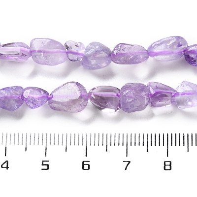 Natural Amethyst(Dyed & Heated) Beads Strands G-P497-01C-47-1