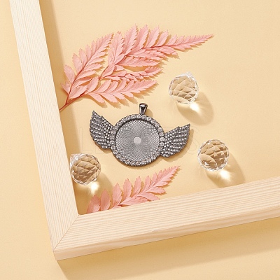 Alloy Big Pendants Cabochon Settings FIND-YW0001-20A-B-1