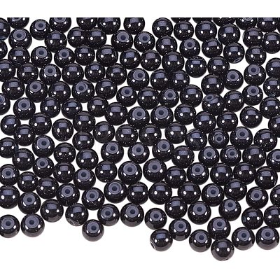 5 Strands Baking Paint Pearlized Glass Pearl Round Bead Strands HY-PH0002-22-B-1
