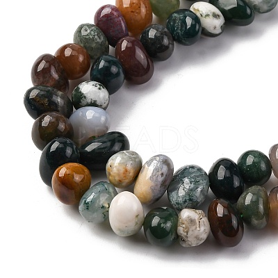 Natural Indian Agate Beads Strands G-RM250109-B6-1