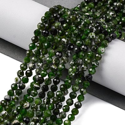 Natural Diopside Beads Strands X-G-G188-B14-02-1