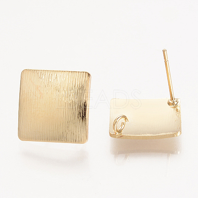 Brass Ear Stud Findings X-KK-S336-14G-1