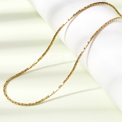 1.3MM 304 Stainless Steel Boston Link Chains Necklaces for Women Men NJEW-Z115-12G-01-1