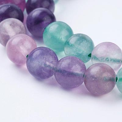Natural Fluorite Beads Strands G-P318-05-8mm-1