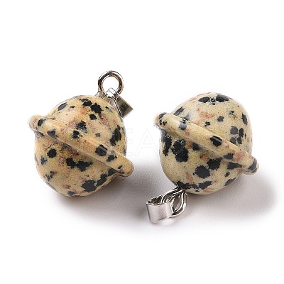 Natural Dalmatian Jasper Pendants G-B041-01P-06-1