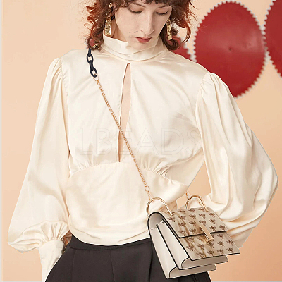 Acrylic & Iron Chain Bag Straps FIND-WH0111-378G-1