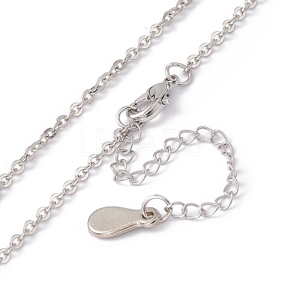 Sublimation Blank Aluminum Pendant Necklace X-NJEW-E020-02P-03-1