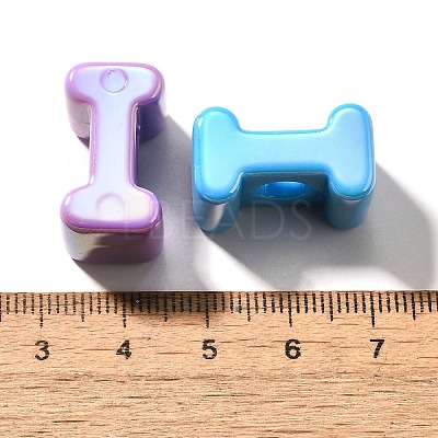 UV Plating Opaque Acrylic European Beads SACR-Z007-01I-1
