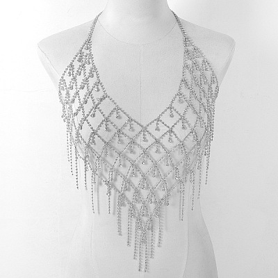 Alloy Full Crystal Rhinestone Mesh Body Chains for Bikini WG36BB6-02-1
